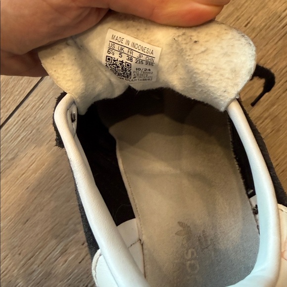 Adidas Black and White Gazelle Sneakers - Picture 7 of 8